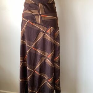 Banana Republic Brown A-Line Skirt with Front Slit